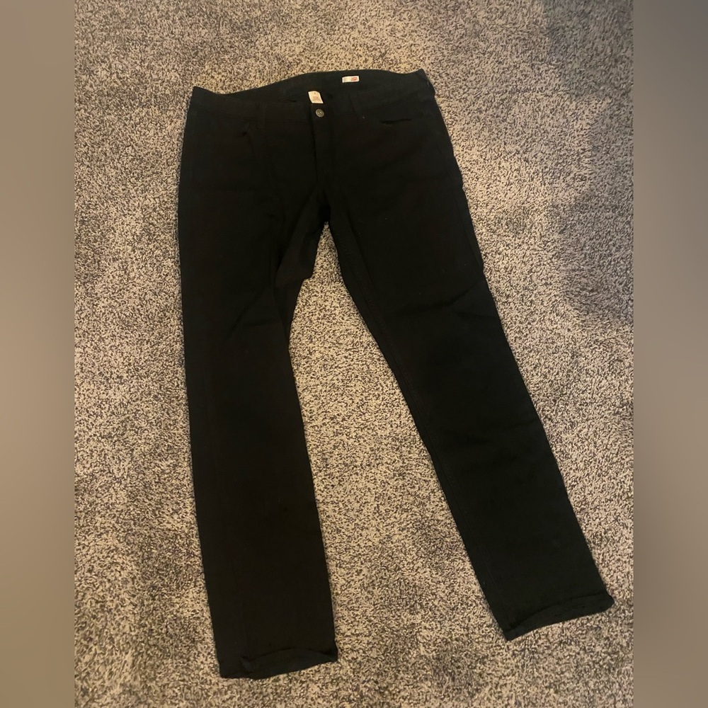 Arizona Jeans 17 Juniors Super Skinny Black Stretch Denim